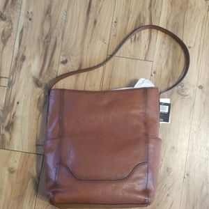FRYE LEATHER SIDE POCKET HOBO